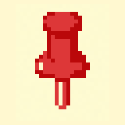 Push Pin study 32x32 pixel art by ticklishpanda829