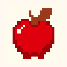 Red Apple study 32x32 pixel art by goldenmouse194