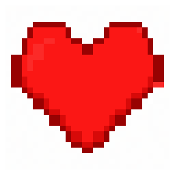 Red Heart study 32x32 pixel art by heavybird748