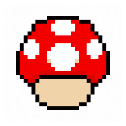 Red Mushroom study 32x32 pixel art by blueswan249