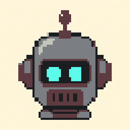Robot Head study 64x64 pixel art by ticklishfish263
