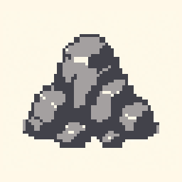 Rock Cluster study 64x64 pixel art by angrypeacock788