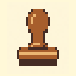 Rubber Stamp study 32x32 pixel art by ticklishkoala407