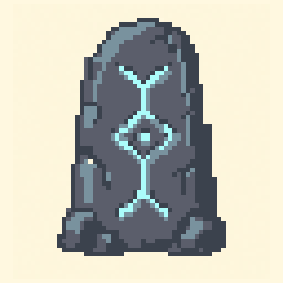 Rune Stone study 64x64 pixel art by purplebird400