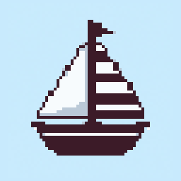Sailboat study 64x64 pixel art by angrypeacock788