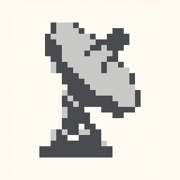 Satellite Dish study 32x32 pixel art by ticklishpanda829