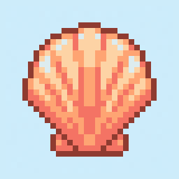 Sea Shell study 32x32 pixel art by ticklishpanda829