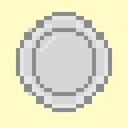 Silver Coin study 32x32 pixel art by smallbird978