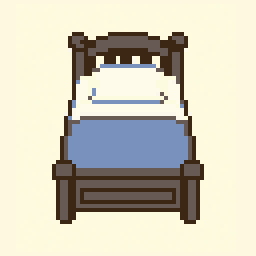 Single Bed study 64x64 pixel art by purplebird400
