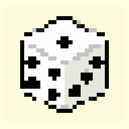 Six Sided Dice study 32x32 pixel art by goldenmeercat959