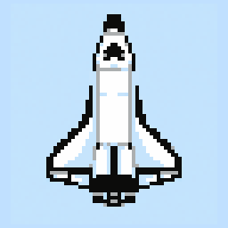 Space Shuttle study 64x64 pixel art by purplebutterfly527