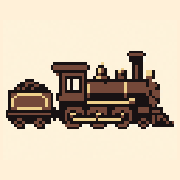 Steam Train study 64x64 pixel art by purplebird400