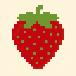 Strawberry study 32x32 pixel art by blueswan249