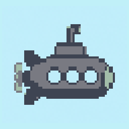 Submarine study 64x64 pixel art by redladybug257