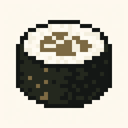 Sushi Roll study 32x32 pixel art by redbutterfly957