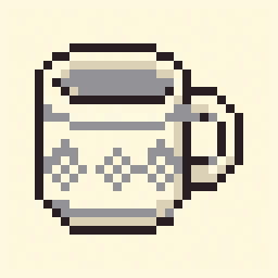 Tea Mug study 32x32 pixel art by heavybird748