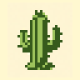 Tiny Cactus study 32x32 pixel art by bigtiger663