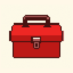 Toolbox study 64x64 pixel art by purplefrog747