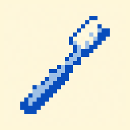 Toothbrush study 32x32 pixel art by goldenmeercat959