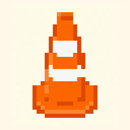 Traffic Cone study 32x32 pixel art by blueswan249