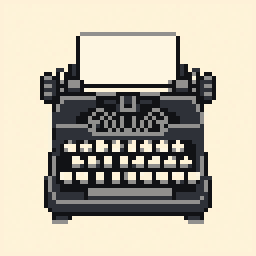 Typewriter study 64x64 pixel art by purplebird400