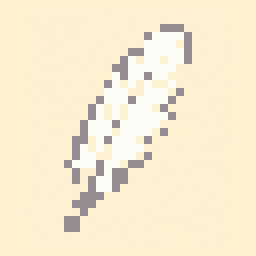 White Feather study 32x32 pixel art by redbutterfly957