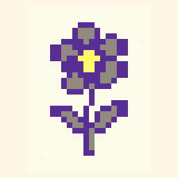 Wild Flower study 32x32 pixel art by ticklishkoala407