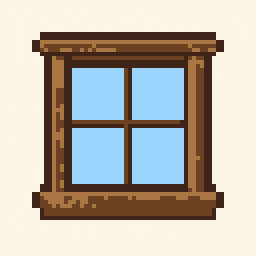 Window Frame study 64x64 pixel art by organicladybug306