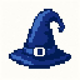 Wizard Hat study 64x64 pixel art by purplebutterfly527