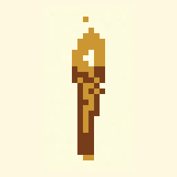 Wooden Torch study 32x32 pixel art by greenkoala977