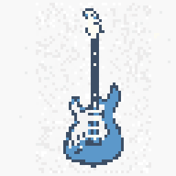 Hearth Electric Guitar Scene 64x64 pixel art by blueswan249