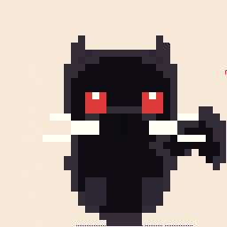 Arcade Black cat Scene 256x256 pixel art by heavybird748