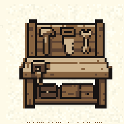 Meadow Workbench Patch 128x128 pixel art by ticklishpanda829