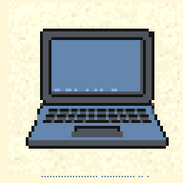 Lantern Laptop Sprite 128x128 pixel art by greenkoala977
