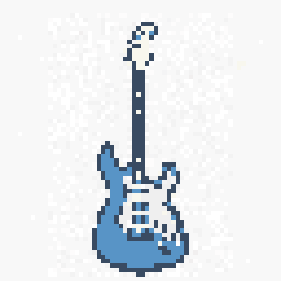 Dawn Electric Guitar Token 64x64 pixel art by whitebear599
