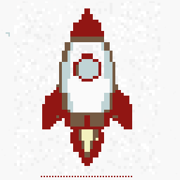 Cloud Rocket Ship Foundry 128x128 pixel art by purplebird400