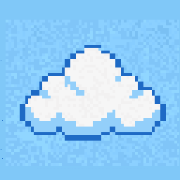 Workshop Puffy Cloud Sprite 256x256 pixel art by angrypeacock788