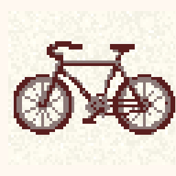 Workshop Bicycle Sprite 256x256 pixel art by angrypeacock788