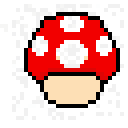 Lantern Red Mushroom Sketch 32x32 pixel art by redladybug257