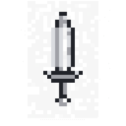 Cloud Steel Dagger Foundry 128x128 pixel art by heavylion523