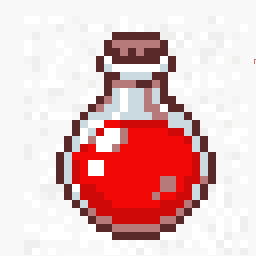 Arcade Health Potion Foundry 256x256 pixel art by angryelephant579