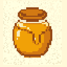Copper Honey Jar Badge 128x128 pixel art by beautifulleopard136