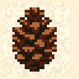 Pocket Pine Cone Badge 32x32 pixel art by beautifulleopard136