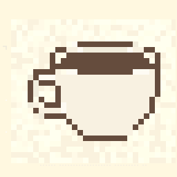 Cloud Coffee Cup Badge 128x128 pixel art by beautifulleopard136