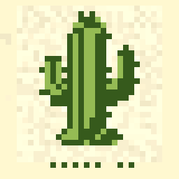 Pocket Tiny Cactus Badge 32x32 pixel art by beautifulleopard136