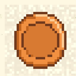 Arcade Bronze Coin Sketch 256x256 pixel art by crazyduck632