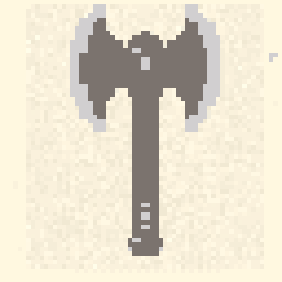 Tiny Battle Axe Sketch 64x64 pixel art by crazyduck632