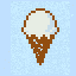 Garden Ice Cream Cone Patch 64x64 pixel art by happygorilla735