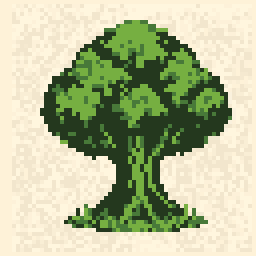 Garden Oak Tree Sketch 64x64 pixel art by beautifulkoala451