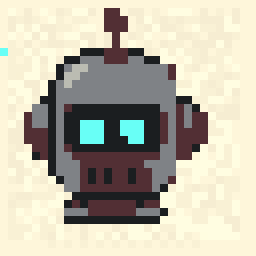 Lantern Robot Head Relic 32x32 pixel art by smallrabbit176